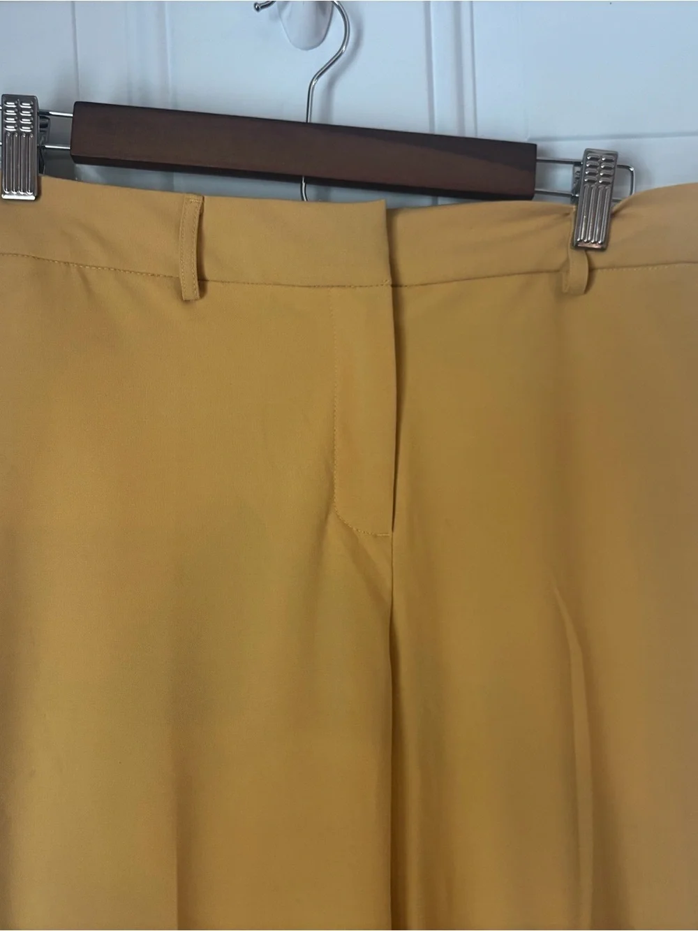 Rachel Zoe Mustard High-Rise Wide-Leg Crop Trousers